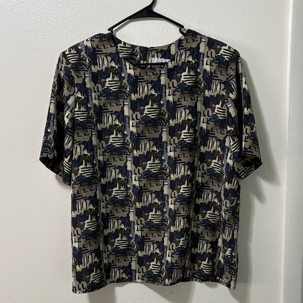 Stylish Black, Blue, and Neutral Shirt